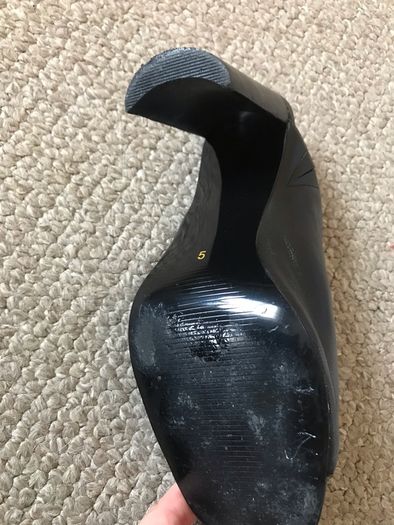 River Island black soft leather slip-on sandal size 5