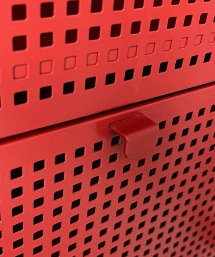 Nikkeby Ikea Red Metal Bedside Locker