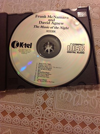 The Music of the Night.  Frank McNamara & David Agnew. CD.