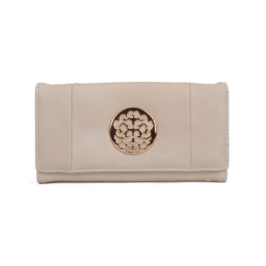 New Stylish Beige - Vintage Female Metal Wallet Card Holder