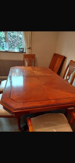 Solid timber table and chairs