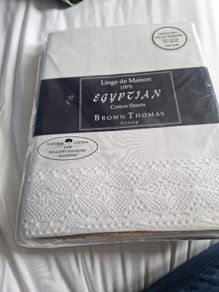 Single Egyptian cotton flat sheets