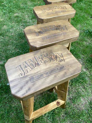 Hand Made Custom Built Home Bar Garden Stools