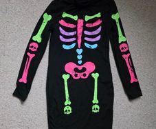 skeleton dress size 9y