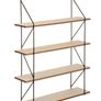 BRAND NEW Wall shelf made of wood and metal 81,4x60x16,8 cm Beige color Image 3