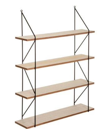 BRAND NEW Wall shelf made of wood and metal 81,4x60x16,8 cm Beige color