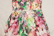 River island floral bow back tulip dress size 10