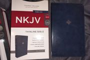 Holy Bible NKJV Thinline 9 Point Type Print Navy on3n3ss