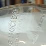 505 - Vintage Clear Glass Cork Top Collectible Decorative Cobh Milk Producers Bottle Image 8