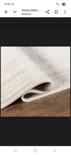 White and beige Rug 120cm x 170cm-Brand new