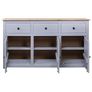 Sideboard Grey 135x40x80 cm Solid Pinewood Panama Range Image 5