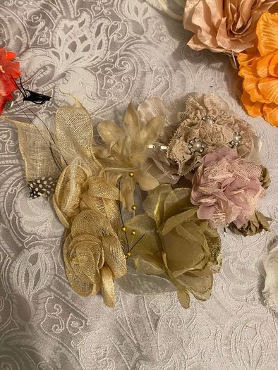 Mixed selection of Fabric  and millinery products please read description for information