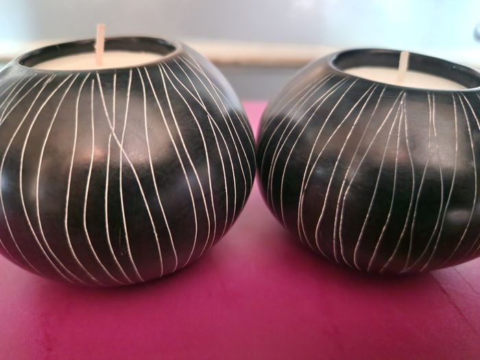 John Rocha Hand Crafted Soap Stone Tea Light Holders