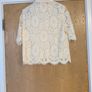 Gallery Cream Lace Short Sleeved Blouse. S. 12. New - No Tag. Image 3
