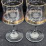 Gold Edged Charles and Diana Royal Wedding 1981 Pair Commemorative Wine Glasses Image 3