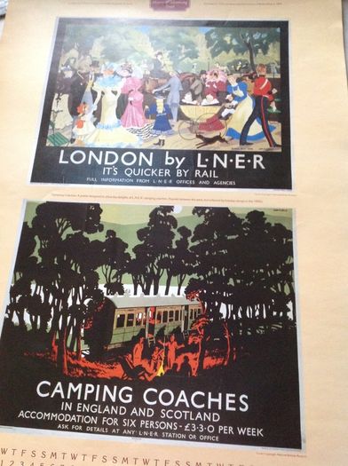 PRICE DROP-12 Vintage Advertising Prints- Railways
