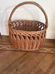 Vintage Traditional  Hand woven Wicker Basket