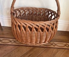 Vintage Traditional  Hand woven Wicker Basket