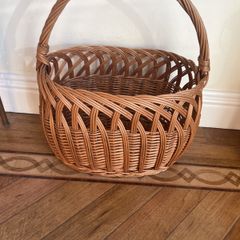 Vintage Traditional  Hand woven Wicker Basket