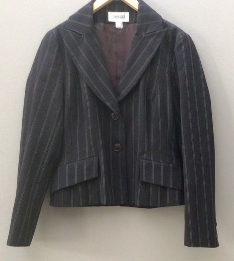 Vintage John Rocha Couture Designer Skirt Suit Dark Brown Size 10