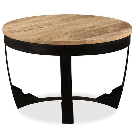 Side Table Solid Rough Mango Wood 60x40 cm