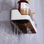 Set of 2 Bathroom Shelves, No Drilling Bathroom Shelves, Shower Shelf, Plastic Shower Baskets, Wall Mounted, for Kitchen and Bathroom Image 3