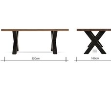 Solid Timber 2.2m kitchen table & 2m bench