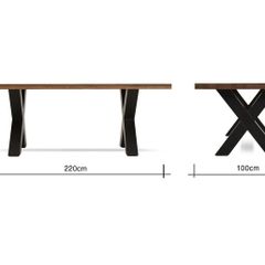 Solid Timber 2.2m kitchen table & 2m bench