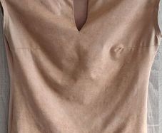 mohito Suede look brown top fits Xs s