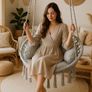 Hanging Swing Chair for Home Garden with Pillow Image 9