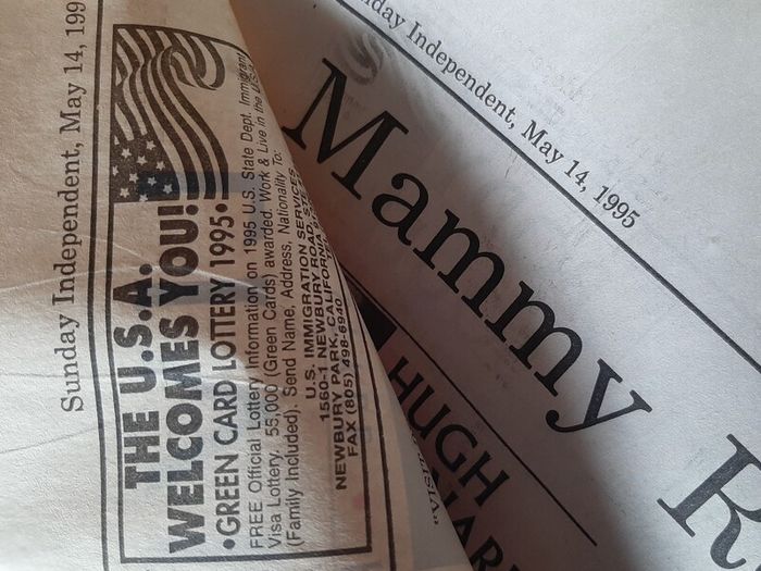 Vintage newspapers from 1994