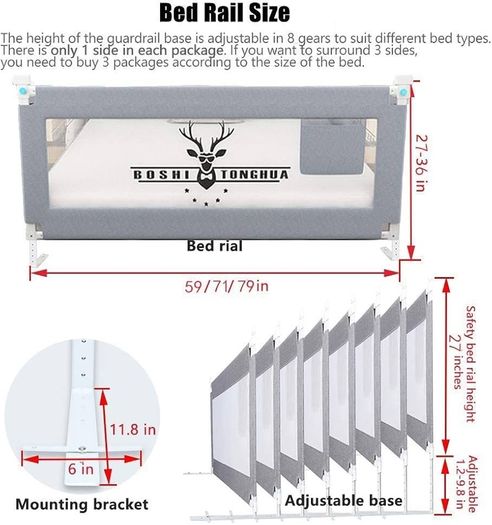 Extra long bedrail - disassembled