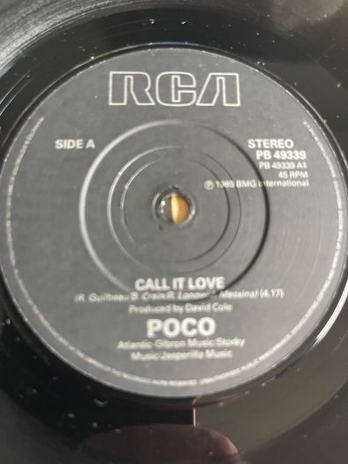 Poco. Call it love picture sleeve vinyl record single in vg+ condition