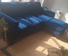 Sofa L shaped navy