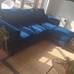Sofa L shaped navy