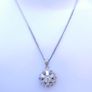 Vintage Blue Sparkle CZ Crystal in Sterling Silver 925 and Necklace length 16" - 6,03g Image 2