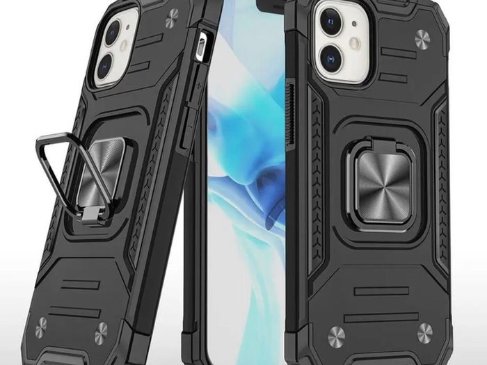 Luxury Armour Case for iPhone 11 12 Pro Max XR Shockproof Cover Car Stand Ring
