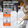 Driveway Markers, 100PCS 48 inch, 0.31 inch Diameter, Orange Fiberglass Poles Snow Stakes with Reflective Tape, 12" Steel Drill Bit & Protection Gloves for Parking Lots, Walkways Easy Visibility Image 2