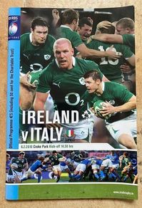 2010 Ireland v Italy - RBS Six Nations Championship Programme