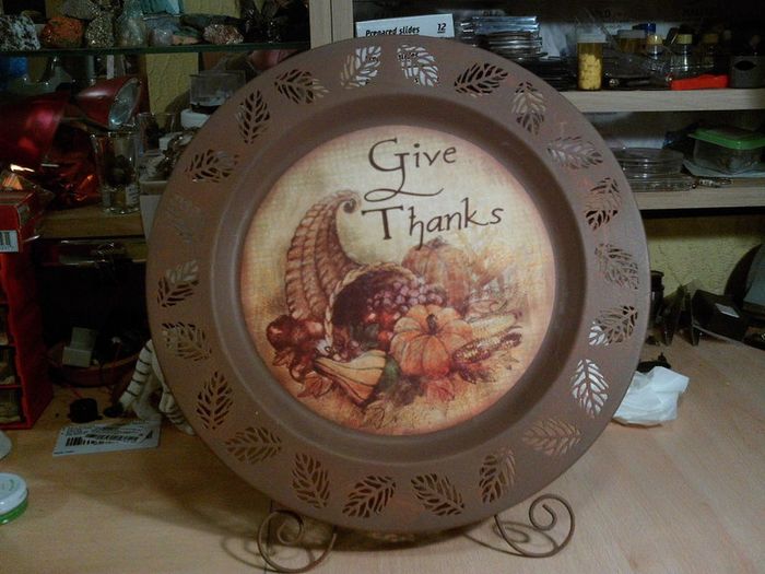 metal tray/plaque