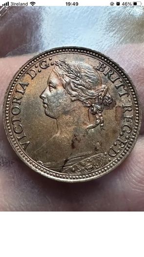 1878 Victoria Farthing Mint STATE