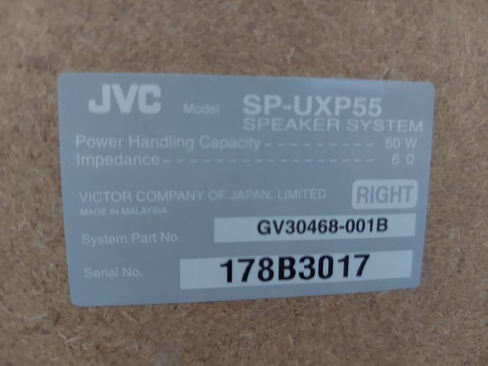 JVC Micro Component System, Model No. CA-UXP55, and 2 JVC Speakers, SP-UXP55, Radio, Tape and CD, in excellent cosmetic condition