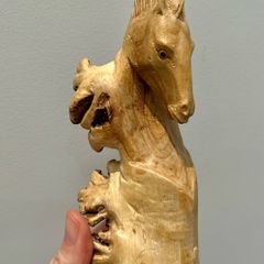 Parasite Wood Carved Horse