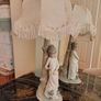 Vintage Nao by Lladro Lamp. Girl with Dog. Image 3