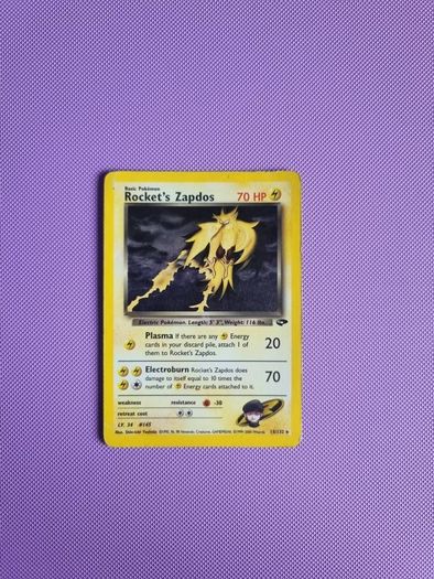 Team Rockets Zapdos (15/132) Holo Gym Challenge Pokemon Card