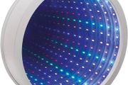 Infinity Mirror | Light Up Sensory White Mirror 25cm Multi-Colour 42-LED