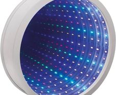 Infinity Mirror | Light Up Sensory White Mirror 25cm Multi-Colour 42-LED