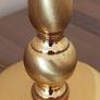 Vintage Brass table lamp polished in  matt & gloss finish with original lamp shade   height 37cm Image 5