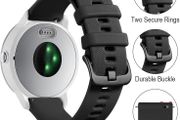 20mm Strap for Garmin Vivoactive 3/3 Music/Venu/Venu 2 Plus/sq/sq 2/Forerunner 245/645/55, Soft Silicone Watch Band Replacement