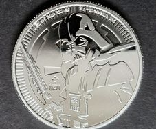 1 oz STAR WARS Darth Vader Silver Coin 2019 BU (In Capsule)